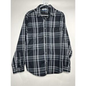 Magellan Outdoors Black and White Plaid Casual Button Down Shirt